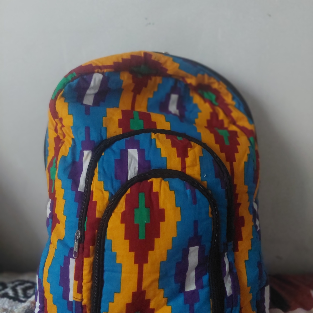 Colorful Kente Cloth Backpack